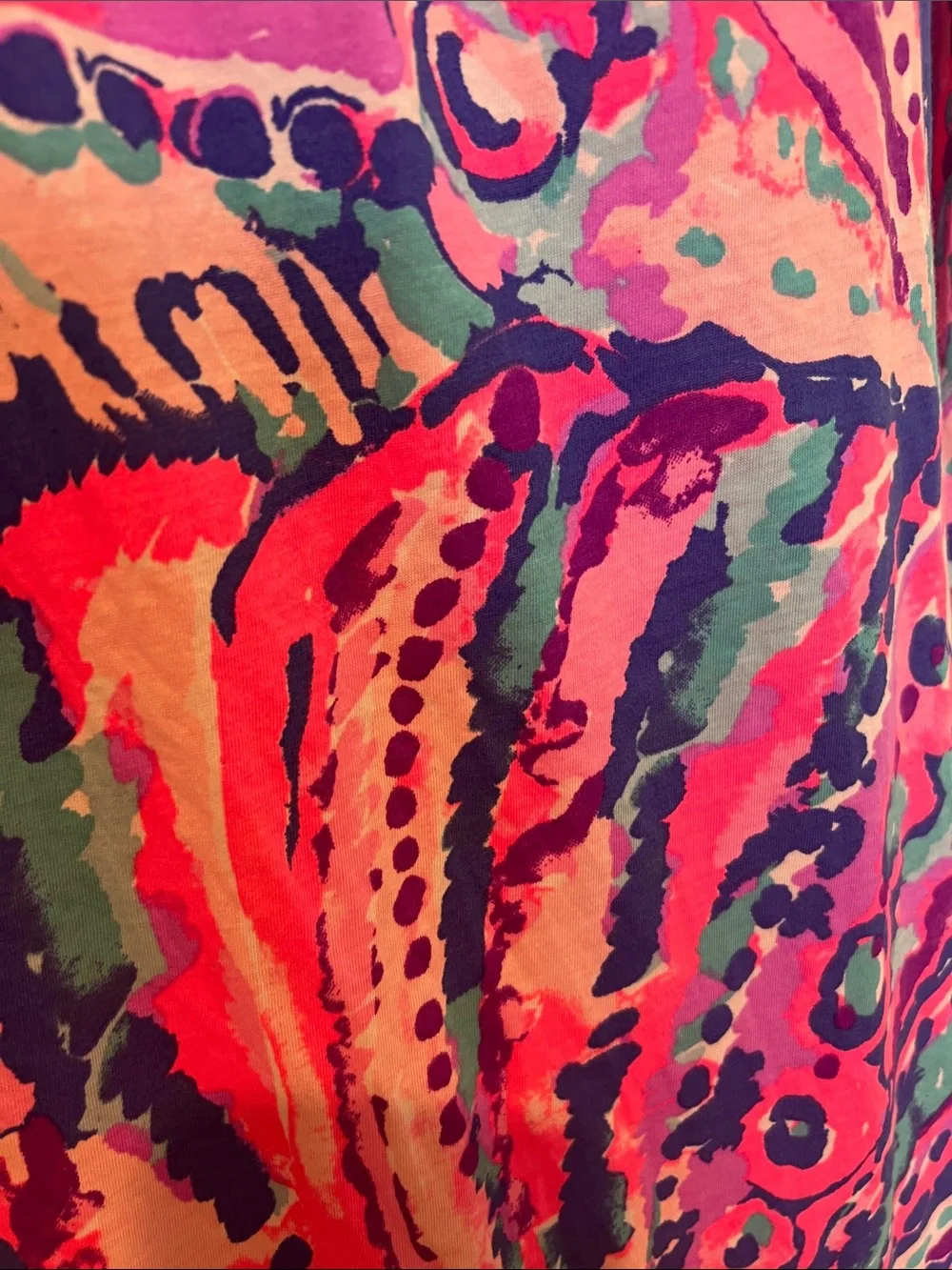 Lilly Pulitzer Girls Mini Alanna Dress Colony Coral Shell Out‎ Large